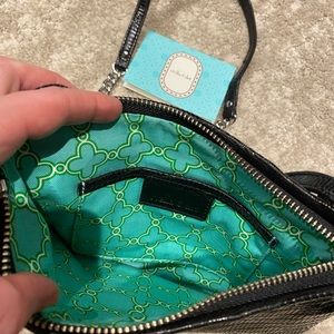 Stella and Dot black leather crossbody bag. Unused.